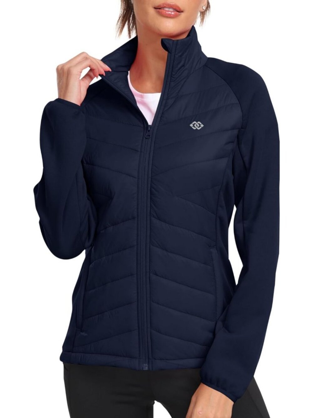 Lightweight Insulated Hiking Jacket | Fleece Lined Running Coat for Women